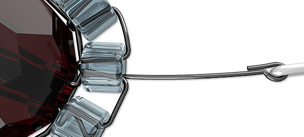 Bead circled by seed beads